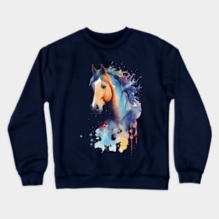 Watercolor Horse Crewneck Sweatshirt